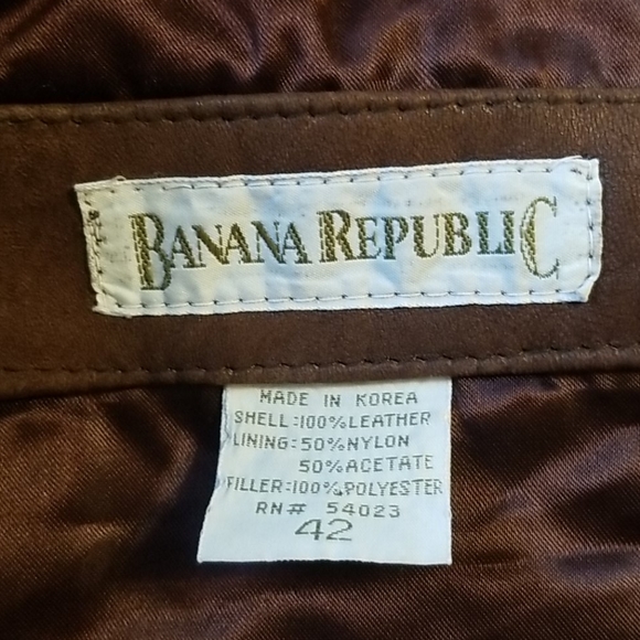 VINTAGE Banana Republic Leather Coat - Picture 3 of 15